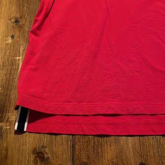 Abercrombie and Fitch Mens XL Muscle Polo Tshirt Red Moose Logo Workwear collar - Picture 10 of 10
